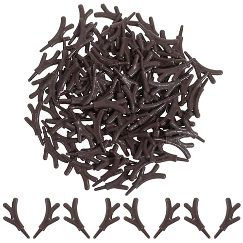 Operitacx 200 PCS Plastic Snowman Hand White Coffee Branch Antlers Craft Christmas Accessories Christmas DIY Accessories Decor (Coffee) von Operitacx