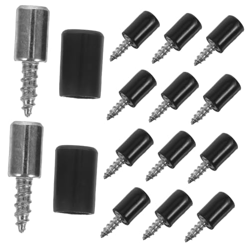 Operitacx 200 Stück Küchenschrank Laminatnägel Stützstifte Für Möbelregale Regalstifte Für Kabinett Bücherregal -regalhalterstifte Selbstkippschelfschrauben Laminatregalstapfen Pvc Schwarz von Operitacx