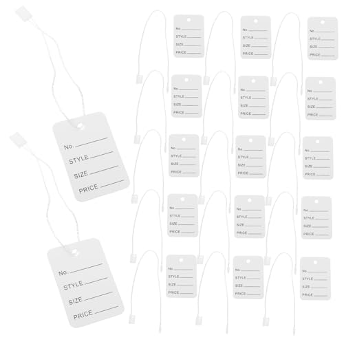 Operitacx 2000 Stück Weiße Hang Tags mit Schnur und Automatischem Schnappverschluss Effiziente Preisschilder für Kleidung und Schmuck Langlebig und Zeitsparend für Einzelhandel Operitacx 2000 Stück Weiße Hang Tags mit Schnur und Automatischem Schnappverschluss Effiziente Preisschilder für Kleidung und Schmuck Langlebig und Zeitsparend für Einzelhandel von Operitacx