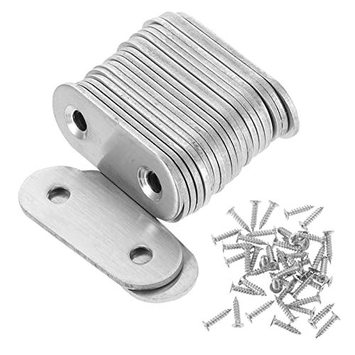 Operitacx 22 Stück Stainless Steel Möbelverbindungsset Teilig Gerade Klammern für Holzreparaturen Langlebig Rostfrei Einfache Montage mit Schrauben für DIY Projekte von Operitacx