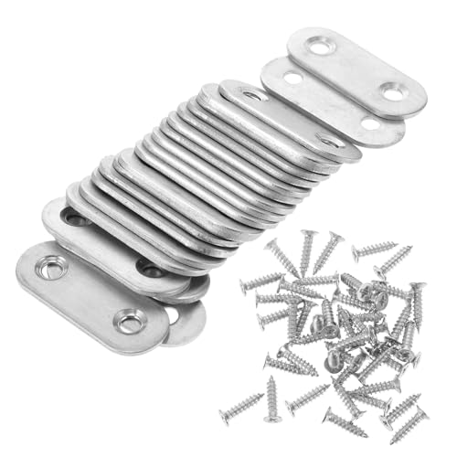Operitacx 22 Stück Teiliges Edelstahl Flachverbinder mit Schrauben Gerade Winkelverbinder für Möbelreparatur Stabile Metallhalterung mit Hoher Tragfähigkeit Leichte Flache Verbindungsplatte Operitacx 22 Stück Teiliges Edelstahl Flachverbinder mit Schrauben Gerade Winkelverbinder für Möbelreparatur Stabile Metallhalterung mit Hoher Tragfähigkeit Leichte Flache Verbindungsplatte von Operitacx