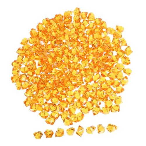 Operitacx 220 Stück Vasenfüller Fischglas Dekoration Vasenfüllung transparent Transparentes Füllmaterial Multifunktionale Dekoartikel Dekosteine ​​für Vase gefälschte Felsen Acryl Orange von Operitacx