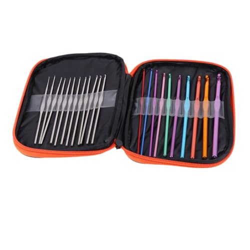 Operitacx 22Stücke Teiliges Häkelnadel Set aus Metall mit Aluminiumlegierung Praktische Stricknadeln und Häkelwerkzeuge mit Lederaufbewahrungstasche für Anfänger und Fortgeschrittene Operitacx 22Stücke Teiliges Häkelnadel Set aus Metall mit Aluminiumlegierung Praktische Stricknadeln und Häkelwerkzeuge mit Lederaufbewahrungstasche für Anfänger und Fortgeschrittene von Operitacx