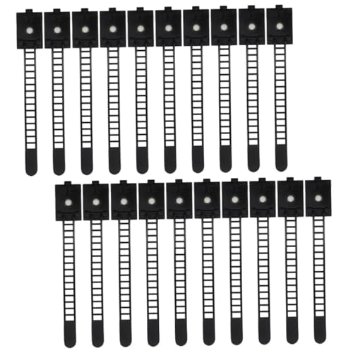Operitacx 25 Stck Teiliges Selbstklebende Verstellbare Kabelclips für Kabelmanagement Flexible Kabelhalter für Büro Zuhause und Schreibtisch Langlebige Kabelorganizer zur Ordentlichen von Operitacx