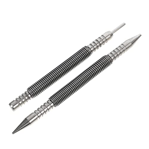 Operitacx 2Pcs Spring Nail Springs Pogo Spring Punch Punch For Nail Nail Set Tool Spring Tool Spring Nail Set Nail Setter Punch Punch Set Punch Hole Carbon Steel Tool Nail Silver von Operitacx