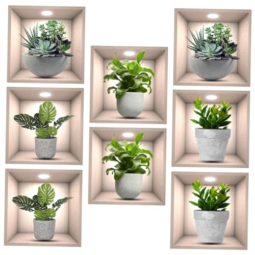 Operitacx 2 Satz 3D Pflanzen Wandtattoos Selbstklebende Wandaufkleber für Wohnzimmer und Küche Botanische Wanddeko mit Bonsai Design Abnehmbare PVC Aufkleber für Schlafzimmer und Büro Operitacx 2 Satz 3D Pflanzen Wandtattoos Selbstklebende Wandaufkleber für Wohnzimmer und Küche Botanische Wanddeko mit Bonsai Design Abnehmbare PVC Aufkleber für Schlafzimmer und Büro von Operitacx