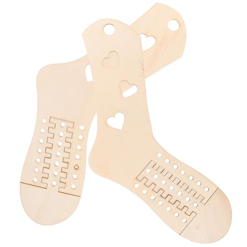 Operitacx 2St DIY Holzsocken-Strickwerkzeuge Sockenstrickset DIY Sockenstrickwerkzeug Häkelorganisator quadratisches Sperrbrett die Gemeinde strickte DIY gewebte Sockenmodelle Strumpfblocker von Operitacx