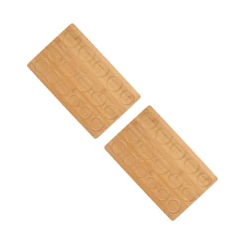 Operitacx 2St DIY-Perlendesigns Webstuhl Bausatz Herstellung von Perlenarmbändern Buchstabenperlen Armbandbrett schmuck herstellen perlenbrett Perlen-Designbrett Schmuckmesstafel Holz Beige von Operitacx