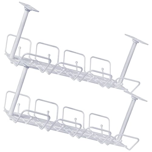Operitacx 2Stücke Kabelmanagement Rack Untertisch Kabelhalter für Ordnung Am Arbeitsplatz Weißes Design für Schreibtische zur Aufbewahrung von Kabeln und Steckdosen Platzsparend Operitacx 2Stücke Kabelmanagement Rack Untertisch Kabelhalter für Ordnung Am Arbeitsplatz Weißes Design für Schreibtische zur Aufbewahrung von Kabeln und Steckdosen Platzsparend von Operitacx