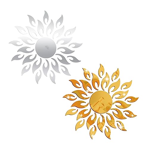 Operitacx 2Stücke Kreative Sonnenblumen Wandspiegelaufkleber Selbstklebende Spiegeldekoration für Wohnzimmer Schlafzimmer Fenster und Türen und Langlebig Operitacx 2Stücke Kreative Sonnenblumen Wandspiegelaufkleber Selbstklebende Spiegeldekoration für Wohnzimmer Schlafzimmer Fenster und Türen und Langlebig von Operitacx