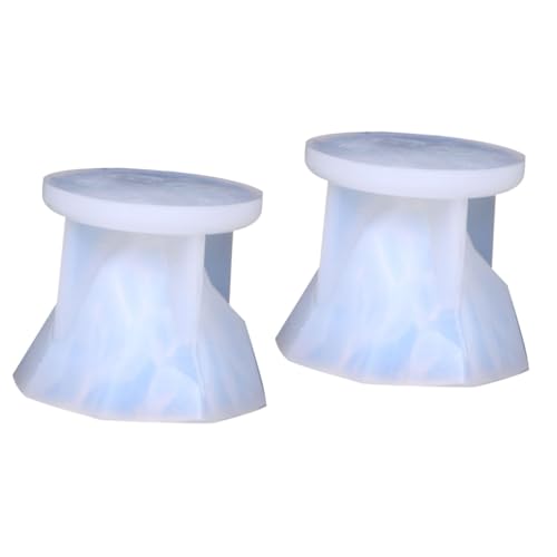 Operitacx 2st Eisberg Silikonform Eisblockform Eisbergform Selber Machen Dekorative Kerze Silikonformen Für Seife Form in Form Eines Eisbergs Gelee Diy-form Kunst Kuchen Weiß Kieselgel von Operitacx