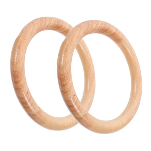 Operitacx 2stücke Holz Runde Handtaschen Griffe Unvollendete Holz Ringe Für DIY Strandtasche Und Handarbeit Für Modische Taschenaccessoires von Operitacx