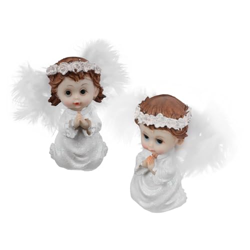 Operitacx 2stücke Engel-tischdekoration Aus Harz Schutzengel-figur Mit Flügeln Betender Engel-ornament Für Bücherregal Schreibtisch Kamin Weihnachten Taufe Operitacx 2stücke Engel-tischdekoration Aus Harz Schutzengel-figur Mit Flügeln Betender Engel-ornament Für Bücherregal Schreibtisch Kamin Weihnachten Taufe von Operitacx