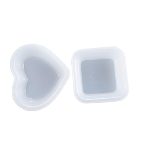 Operitacx 2stücke Silikonform Herz Quadratisch Für Bastelarbeiten Diy Platten Form Kristall-tropfenform Kunstformen Silikon-diy-form Tablettform Bastel-silikonform Epoxy Kunst Form von Operitacx