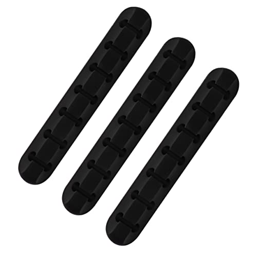 Operitacx 3 STÜCKE Teiliges Silikon Kabel Organizer Set Flexibler Kabelwinder mit Selbstklebender Halterung Schwarz Multifunktional für Schreibtisch und Datenkabelmanagement im Büro und Operitacx 3 STÜCKE Teiliges Silikon Kabel Organizer Set Flexibler Kabelwinder mit Selbstklebender Halterung Schwarz Multifunktional für Schreibtisch und Datenkabelmanagement im Büro und von Operitacx