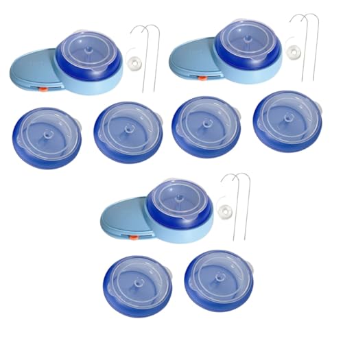 Operitacx 3 Sätze Elektrischer Perlen Halter Trichter Webstuhl Met Stringer Tour Faden Einfädler Planke Sicherungsperlen Für Taillenperlen Armbänder Werkzeug Eins Plastik Sky-Blue von Operitacx