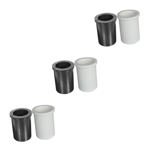 Operitacx 3 Sätze Graphit Tiegel Set für Schmuckschmelze Hochreiner Graphit Gießform für Gold Silber und Kupfer Teiliges Set Hülle DIY Gussform für Metallexperimente von Operitacx