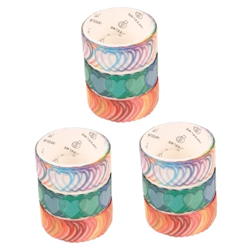 Operitacx 9rollen Dekoratives Washi Tape Handgemachte Scrapbooking-bänder Für -projekte Stilvolle Designs Für Notizbücher Und Operitacx 9rollen Dekoratives Washi Tape Handgemachte Scrapbooking-bänder Für -projekte Stilvolle Designs Für Notizbücher Und von Operitacx