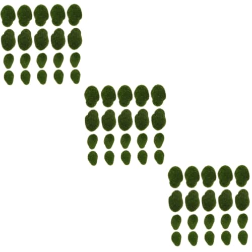 Operitacx 3 Sätze Teiliges Künstliche Moossteine Vivid Mossy Stone Landschaftsdekoration Für Bonsai Aquarium Garten DIY Hausverschönerung 20 Stück * 3 von Operitacx