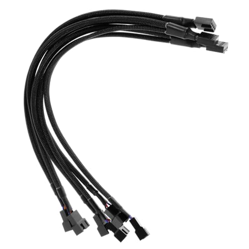 Operitacx 3 Stück CPU Splitterkabel Adapter Schwarz für Computer Hardware Motherboard und CPU Verbindung Einfache Installation Stabiler Betrieb von Operitacx