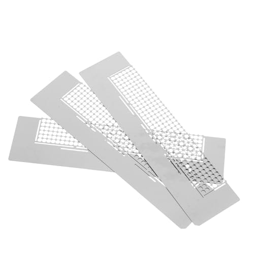Operitacx 3 Stück Diamant-Mal werkzeug set Mallineal-Werkzeug Lineal aus Metall Stickmaschenlineal Diamanten Malwerkzeug Edelstahl -Lineal Perlenmalwerkzeug Rostfreier Stahl Silber von Operitacx