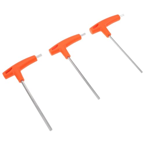 Operitacx 3 Stück Griff Sechskantschlüssel mit Kugelkopf für Mountainbike Reparatur und Mechaniker Wartung Langlebiger Stahl Hohe Kraft Vielseitiger Fahrradschlüssel von Operitacx