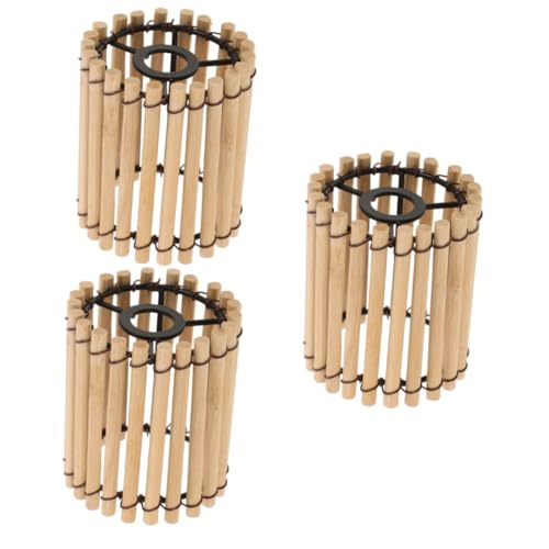 Operitacx 3 Stück Handgefertigter Lampenschirm Klein Stabiles Material Abstraktes Retro Design Vielseitig für Deckenlampen Schlafzimmer Wohnzimmer Einfache Montage Langlebige Lampenabdeckung von Operitacx