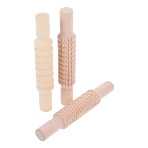 Operitacx 3stücke Teiliges Junge Mädchen Handwerk Werkzeug Kreative Embossing Texture Roller Holz Für Teig DIY Rollstäbe Für Künstlerisches Gestalten Schule Und Zuhause von Operitacx