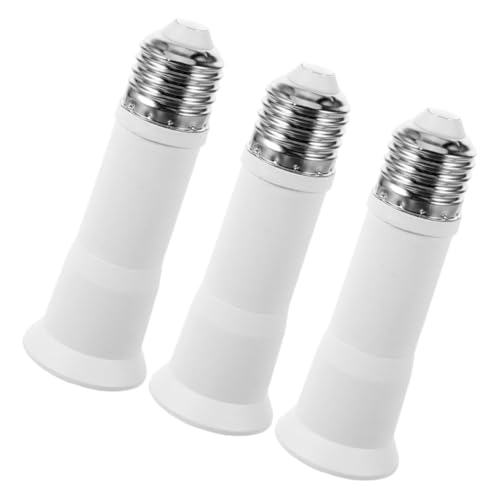 Operitacx 3 Stück Lampenfassung Adapter Verlängerungssockel Lichtstecker Adapter für Vielseitige Beleuchtungsanwendungen in Haushalt und Gewerbe Langlebig Kompatibel mit Glühbirnen von Operitacx
