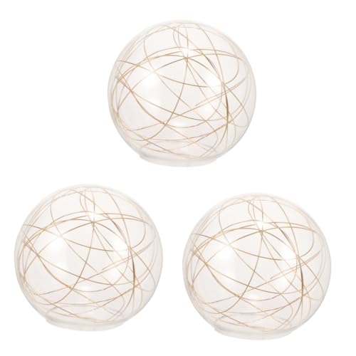 Operitacx 3 Stück Lampenschirm Ersatz Kugelförmiger Lampenschirm für Deckenlampe Transparent mit Goldener Aluminiumdraht für Wohnzimmer Schlafzimmer und Cafés Operitacx 3 Stück Lampenschirm Ersatz Kugelförmiger Lampenschirm für Deckenlampe Transparent mit Goldener Aluminiumdraht für Wohnzimmer Schlafzimmer und Cafés von Operitacx