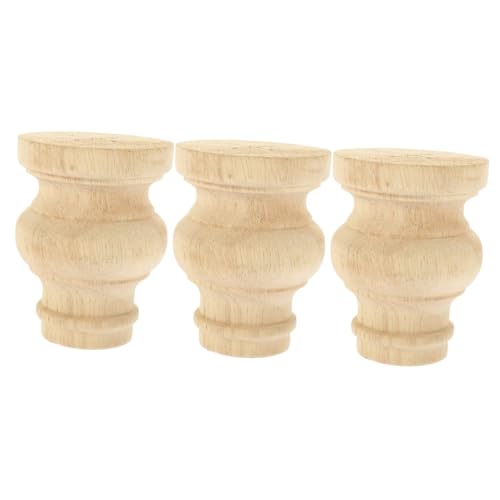 Operitacx 3 Stück Möbelbeine Couch Beine Möbelfüße Modern Kabinettsbeine Ersatz-sofabeine Couch Füße Für Form Steigleitung Leben Sofa Ersatzbeine Fuß Abs Kommode Khaki Holz von Operitacx