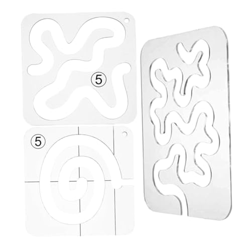 Operitacx 3 Stück Teiliges Acryl Quiltruler Transparent Patchwork Lineal für Nähmaschinen mit Breitem Abstand Präzises Diy Schablonen Tool für Tischdecken Teppiche Crafting von Operitacx