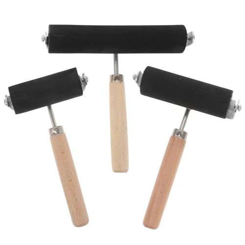 Operitacx 3 Stück Teiliges Gummi rollwerkzeuge zum Malen und Drucken Langlebige Rutschfeste Griffe Vielseitige Stempelroller für DIY und Professionelle Wandgestaltung Operitacx 3 Stück Teiliges Gummi rollwerkzeuge zum Malen und Drucken Langlebige Rutschfeste Griffe Vielseitige Stempelroller für DIY und Professionelle Wandgestaltung von Operitacx
