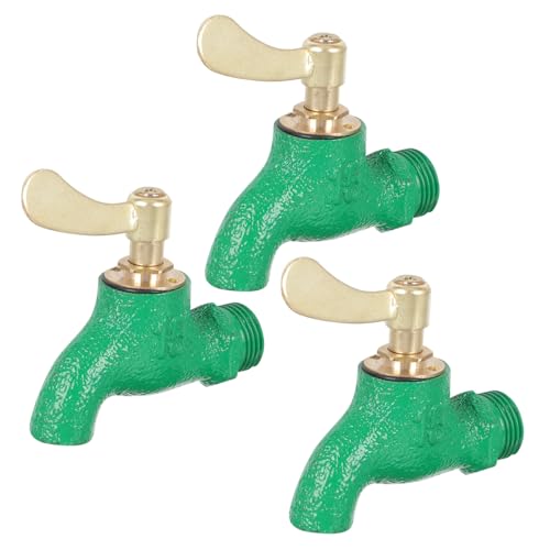 Operitacx 3 Stück Teiliges Wandmontage Waschbecken Wasserhahn Lavatory Faucet aus Robustem Eisen mit Kupferkern Vintage Außenwasserhahn für Garten Mop Pool und Waschküche Operitacx 3 Stück Teiliges Wandmontage Waschbecken Wasserhahn Lavatory Faucet aus Robustem Eisen mit Kupferkern Vintage Außenwasserhahn für Garten Mop Pool und Waschküche von Operitacx