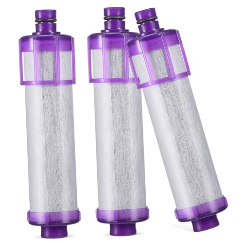 Operitacx 3 Stück Wasserfilter Kartuschen Ersatzfilter für Wasserspender Sichere und Effiziente Wasseraufbereitung Transparente Lila Filterelemente Einfach zu Wechseln von Operitacx