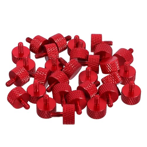 Operitacx 30 Stück Teiliges Computer Gehäuse Schrauben Aluminiumlegierte Gerändelte Hand-dreh Daumenschrauben in Weinrot Werkzeugfreie Montage Rutschfester Griff Langlebige Befestigung für Operitacx 30 Stück Teiliges Computer Gehäuse Schrauben Aluminiumlegierte Gerändelte Hand-dreh Daumenschrauben in Weinrot Werkzeugfreie Montage Rutschfester Griff Langlebige Befestigung für von Operitacx