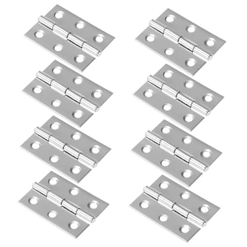 Operitacx 30 Stück Teiliges Edelstahl Scharnier Dicke Geräuscharme Flachbänder Rostfrei Langlebig Tür Fenster scharniere für Möbel und DIY Silberfarben von Operitacx