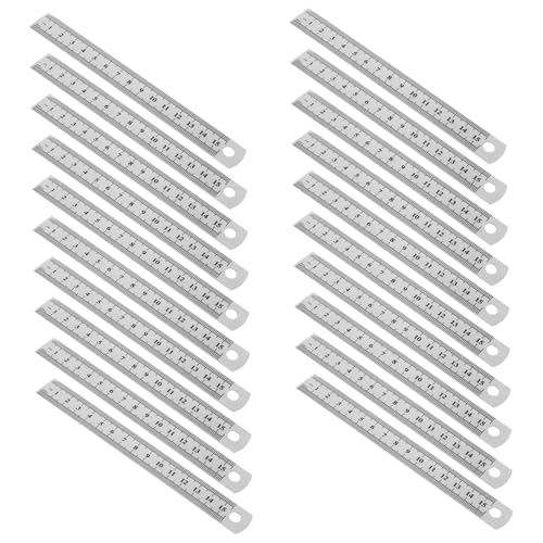 Operitacx 30 Stück Teiliges Edelstahl-lineal mit Dual-Maßstab und Kleines Metall-maßwerkzeug Gerader Kanten-maßstab Multifunktionales Pocket Ruler für Gitarre Zeichnung Holzarbeit und Operitacx 30 Stück Teiliges Edelstahl-lineal mit Dual-Maßstab und Kleines Metall-maßwerkzeug Gerader Kanten-maßstab Multifunktionales Pocket Ruler für Gitarre Zeichnung Holzarbeit und von Operitacx
