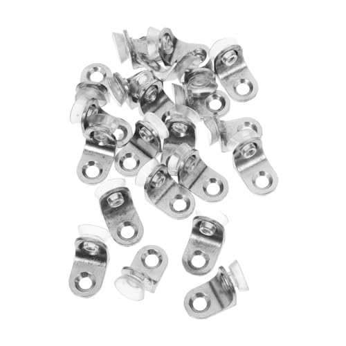 Operitacx 30 Stück Teiliges Montagewinkel Legierung Stabiler Glasregalhalter mit Saugnapf Rechteckige Befestigungsklammern Multifunktional für Glas Fliesen und Metall Einfach Abnehmbar ohne von Operitacx