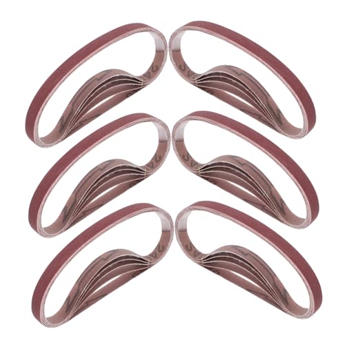 Operitacx 30 Stück Teiliges Schleifband Braunem Aluminiumoxid Robustes Sortiment Antistatisch und Waschbar Geeignet für Bandschleifer Pneumatik schleifer Vielseitig für Holz Metall Möbel von Operitacx
