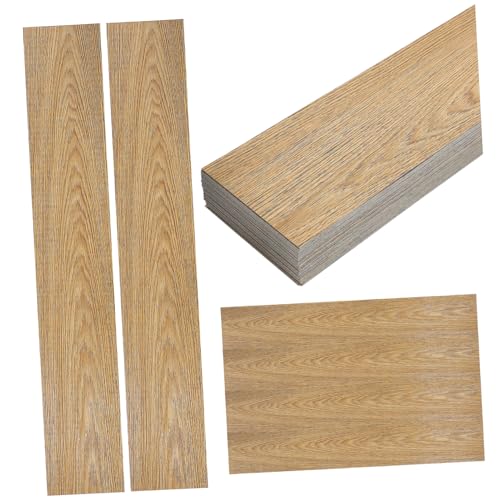 Operitacx 36 Stück Teiliges Selbstklebendes Vinyl Bodenbelag Realistischer Holzmaserung Rutschfeste PVC Bodenfliesen Einfache Verlegung Strapazierfähig und für Wohn Geschäftsräume von Operitacx