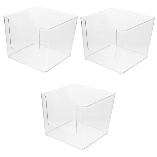 Operitacx 3St Bookshelf Organizer Buch Box Buchaufbewahrungsbox aufbewahrungsbox Deckel Schreibtischregal-Organizer Lagerbehälter Aufbewahrungskoffer für Broschüren pp Transparent von Operitacx