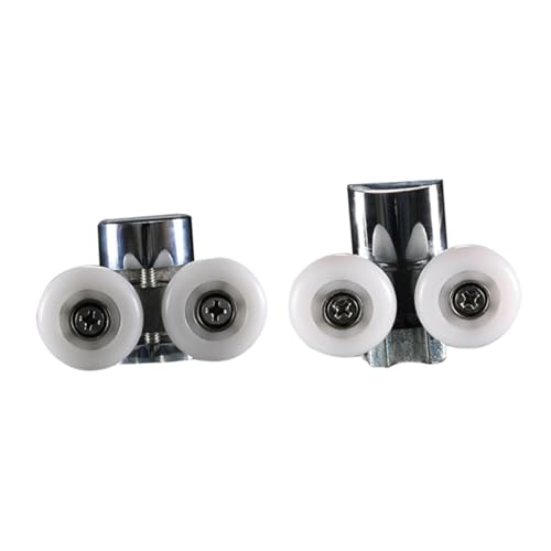 Operitacx 4 STÜCKE Edelstahl Swing Wheel Verschleißfeste Nylonlaufrollen Geräuscharme Gleitelemente für Viertelkreis Duschtür Passend für Glas schiebetüren von Operitacx