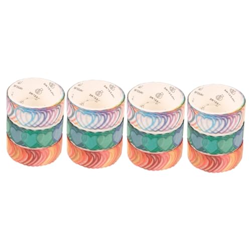 Operitacx 12rollen Washi Tape Scrapbooking Dekorative Klebebänder Für Notizbücher Kalender Und Sicheres Und Bedrucktes Klebeband Für Handwerksprojekte von Operitacx