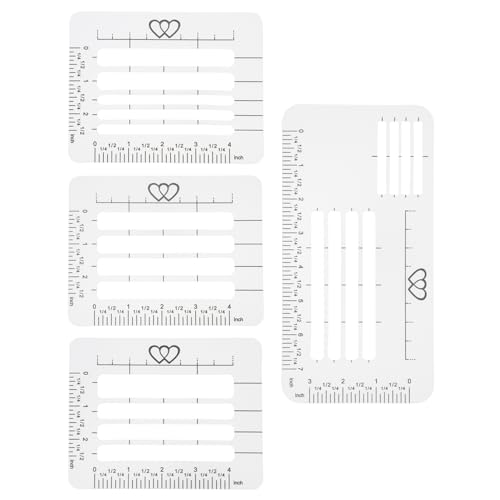 Operitacx 4 Sätze Umschlag Machen Lineal Schablonenvinyl Karte Wichtelstempelset Briefmarkierung Set Briefumschlag-Schablone Vorlage Für Einen Plastikumschlag Pp Transparent 4 Stück * 4 von Operitacx
