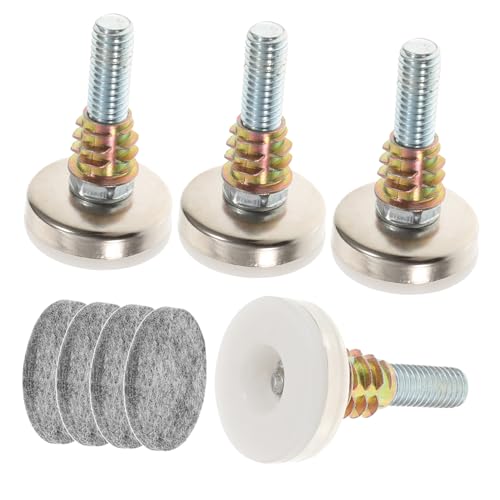 Operitacx 4 Sätze Verstellbare Möbel Nivellierfüße Belastbare Tisch und Stuhlbeine Einfache Montage Geräuscharm Dank Filzschutz Verstellbare Stellfüße für Möbel in Büro Zuhause Restaurant von Operitacx