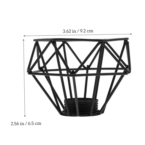 Operitacx 4 Stck. Vintage Lampenschirm Diamantform Deckenlampe aus Robustem Eisen Retro Pendelleuchte Lampenschutz Installieren Dekorativer Lampenabdeckung für Wohnzimmer Schwarz von Operitacx