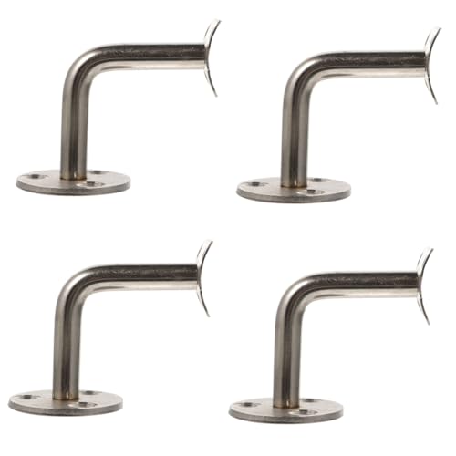 Operitacx 4 Stück Edelstahl Handlaufhalter Wandmontage Treppen Geländerstütze Handrail Rack Treppenhaus Innen und Außen Robust Langlebig Vielseitig Einsetzbar Badezimmer Flur von Operitacx