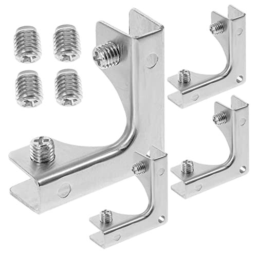 Operitacx 4 Stück Förmige Glasklemme Robuste Halterung für Glasregale für Küchen Badezimmer Vitrinen und Duschen Einfache Montage und Langlebiges Design Operitacx 4 Stück Förmige Glasklemme Robuste Halterung für Glasregale für Küchen Badezimmer Vitrinen und Duschen Einfache Montage und Langlebiges Design von Operitacx