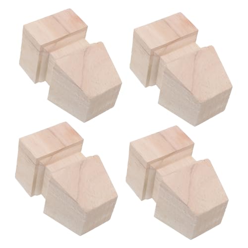 Operitacx 4 Stück Holz Möbelbeine Unlackierte Tischbeine für Sofa Schrank und Tisch Robuste Holzfüße DIY Anpassbar Geeignet für Moderne und Rustikale Möbelstile Einfache Montage von Operitacx